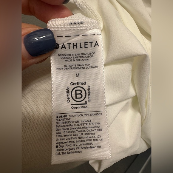 NWT Athleta Ultimate Train Top Size M - White - Picture 6 of 10